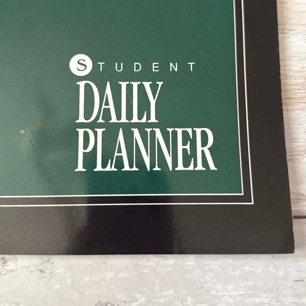 Five Star Student Daily Planner Mead Forrest Green Black NEW